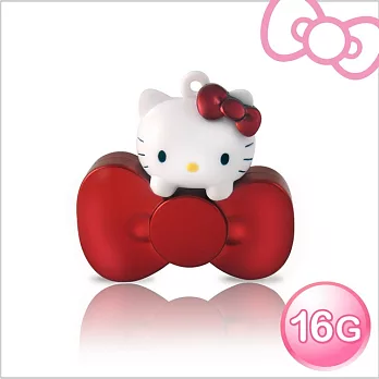 Hello Kitty 16GB 蝴蝶結系列造型隨身碟璀璨紅