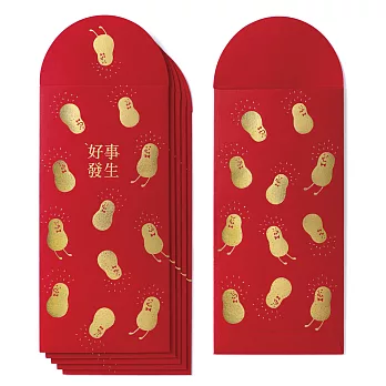 ‵0416x1024/好事花生/燙金紅包袋/五入裝