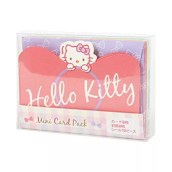 《Sanrio》HELLO KITTY造型迷你卡片組(大緞帶)