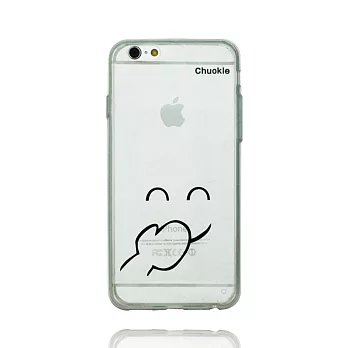 Mobile-style iPhone 6 6s Plus 百變表情 5.5吋 透明軟膠套偷笑