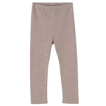 [MUJI無印良品]幼兒有機棉混每日兒童服全長緊身褲80摩卡棕紋樣