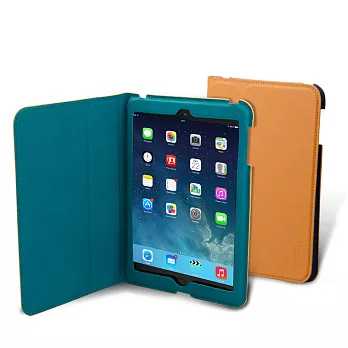 Tunewear LeatherLook Classic iPad Mini Retina機能型皮套(十字紋)藍