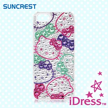 日本 Suncrest Hello Kitty iPhone 5/5S 閃亮水鑽保護殼(KT同樂)KT同樂