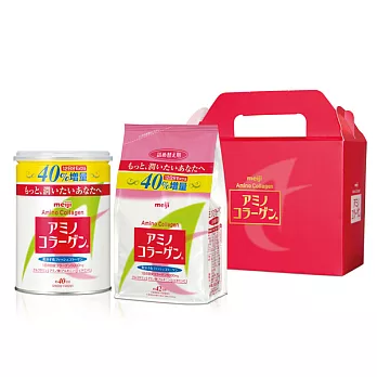 【明治】膠原蛋白粉增量版2入組 (補充包300g+罐裝284g)
