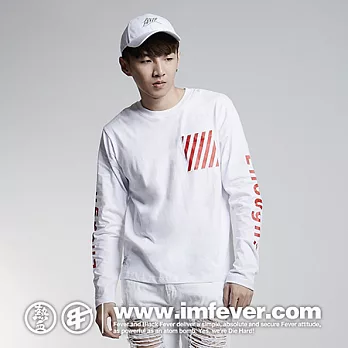 熱血FEVER ENOUGH 長T S白色