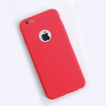 Mobile-style iPhone 6 6s 霧面馬卡龍 4.7吋 軟膠套火紅色