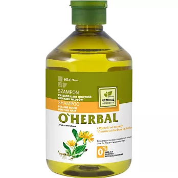 波蘭O’HERBAL 山金車花豐盈洗髮精 500ml (細軟、脆弱髮質適用)