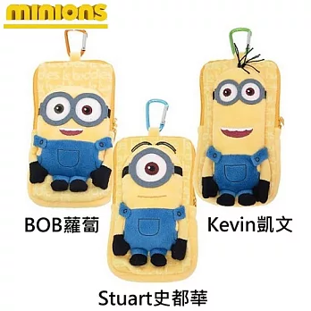 【日本進口正版商品】小小兵 minions 立體玩偶 手機包/手機袋 附掛勾-史都華