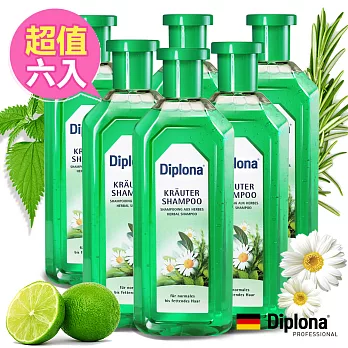 德國Diplona專業沙龍級清新七大草本洗髮精500ml六入