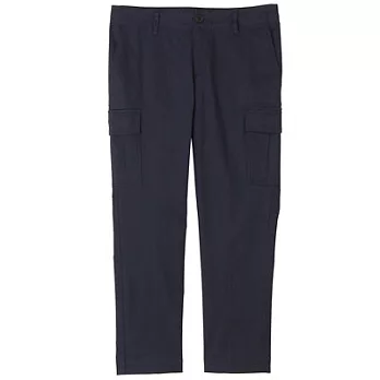 [MUJI無印良品]女有機棉混彈性綾織boyfriend工作褲58深藍