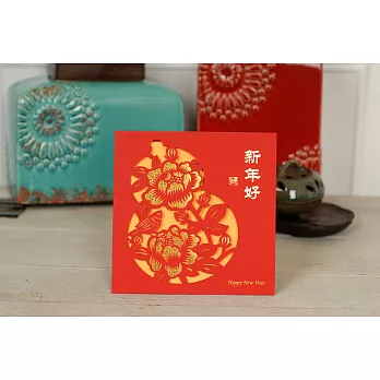 七彩紙雕新年卡 CXZ-01