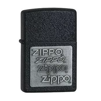 ZIPPO 363 白蠟四代ZIPPO浮雕字體打火機黑色