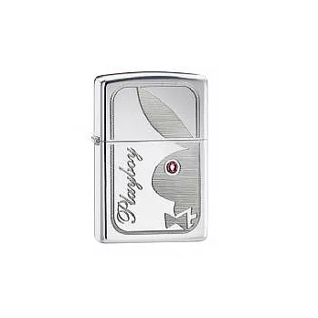 ZIPPO 24789 PLAYBOY粉鑽兔打火機亮銀色