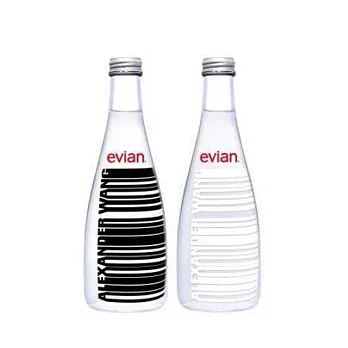 【evian依雲】2016 evian x ALEXANDER WANG 限量迷你紀念對瓶(330ml /雙入)