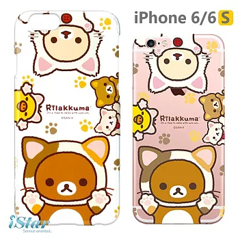【日本 PGA-iJacket】正版 San-X iPhone6/6s 透明塗鴉系列-懶懶熊貓貓裝 1004懶懶熊貓貓裝