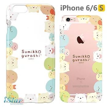 【日本 PGA-iJacket】正版 San-X iPhone6/6s 透明塗鴉系列-圍圈圈角落生物 1005圍圈圈角落生物