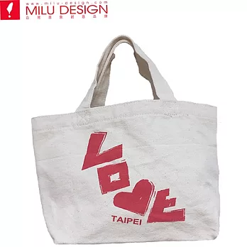 MILU DESIGN。LOVE台北雙面帆布袋