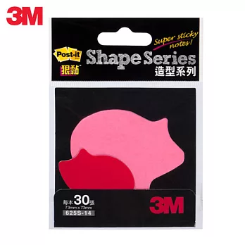 3M 利貼狠黏造型便條紙－小豬仔 625S-14( 六入)