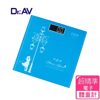 【Dr.AV】PT-102A 歐風藍光薄型 電子體重計