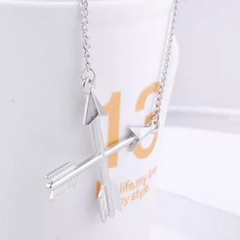 AmaZing 時尚羽箭造型意欲百發百中短鍊 (3色任選)銀白