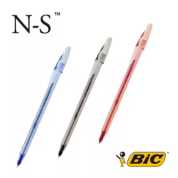 BIC N-S Fine 0.7透明筆桿原子筆 6入