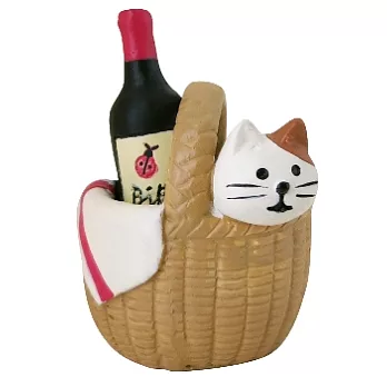 【DECOLE】櫻花限定concombre_酒籃裡的小貓