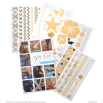 Flash Tattoos - Goldfish Kiss H2O 刺青貼紙