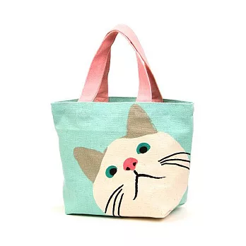 帆布小提袋--TAACHAN瞧-藍