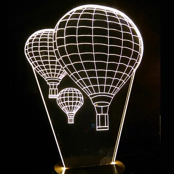LED立體3D造型小夜燈 15段變色燈熱氣球