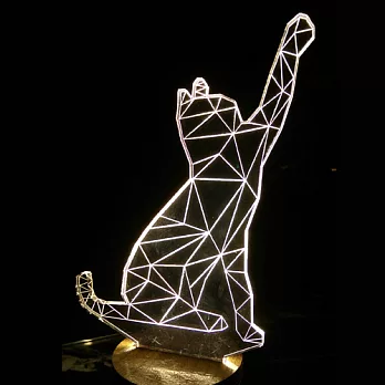LED立體3D造型小夜燈 15段變色燈撒嬌貓咪