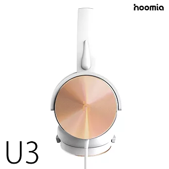 hoomia U3白玫瑰金 經典旋轉折疊耳罩式立體聲耳機RoseGold-W