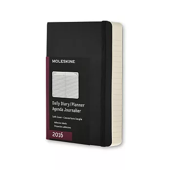 MOLESKINE 日程系列/2016年12M日記本/經典黑色軟面9*14/口袋型POCKET