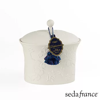 Seda France 藍與白雙芯白瓷蠟燭 翠雀花