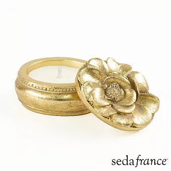 Seda France 藍與白金罐蠟燭(小) 白色廣藿香