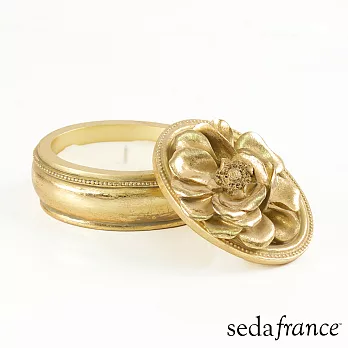 Seda France 藍與白金罐蠟燭(中) 白色廣藿香