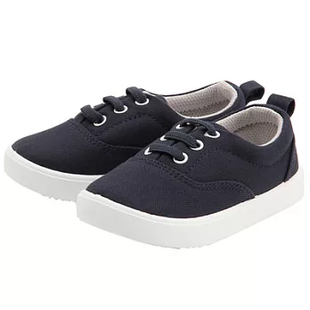 [MUJI無印良品]幼兒有機棉足感舒適帆布鞋15深藍
