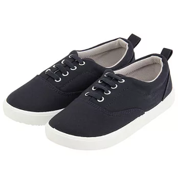 [MUJI無印良品]兒童有機棉足感舒適帆布鞋20深藍