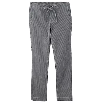 [MUJI無印良品]男有機棉厚綾織舒適長褲L深藍