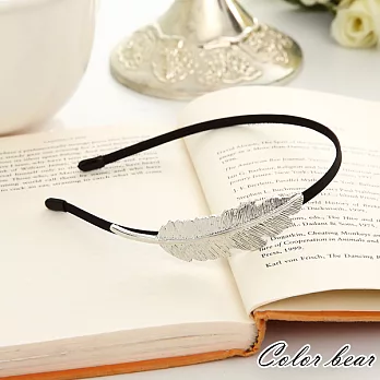 【卡樂熊正韓空運】金屬葉片造型髮箍-銀色葉子