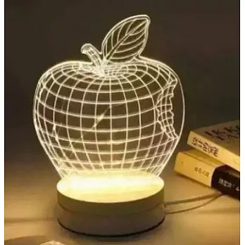 LED立體3D造型小夜燈蘋果