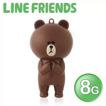 LINE FRIENDS 8GB 立體造型隨身碟-熊大 (WH-LN223B)