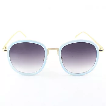 英國NATKIEL-歐美時尚夏日粉藍邊框造型墨鏡