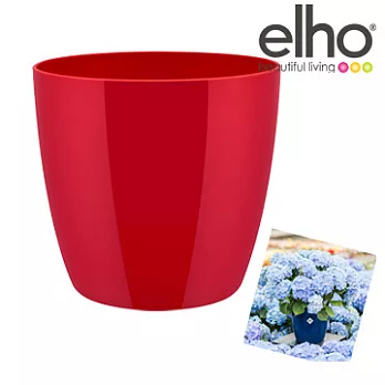 elho荷蘭時尚園藝花盆器 : 布魯塞爾晶鑽圓 14cm 愛情紅