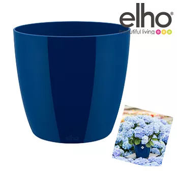 elho荷蘭時尚園藝花盆器 : 布魯塞爾晶鑽圓 14cm 夜空藍