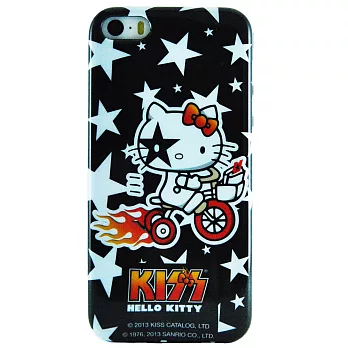 Aztec 凱蒂貓 Apple iPhone5/5s 矽膠軟手機殼-星光單車