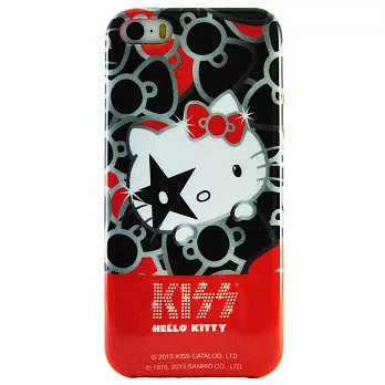 Aztec 凱蒂貓 Apple iPhone5/5s 矽膠軟手機殼-滿滿蝶結