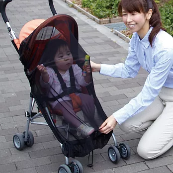 防蚊蟲專用。嬰兒手推車蚊帳 (黑色)