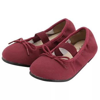 [MUJI無印良品]幼兒棉質芭蕾舞鞋13紅色