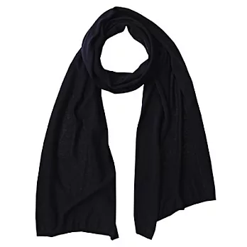 [MUJI無印良品]有機棉針織披肩暗藍