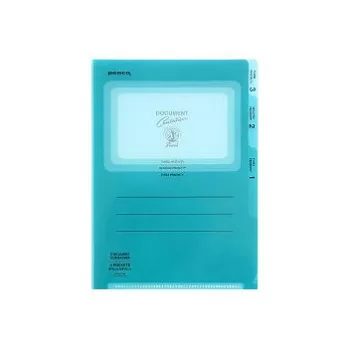 【HIGHTIDE】Penco單色三層資料夾(A5)(藍)